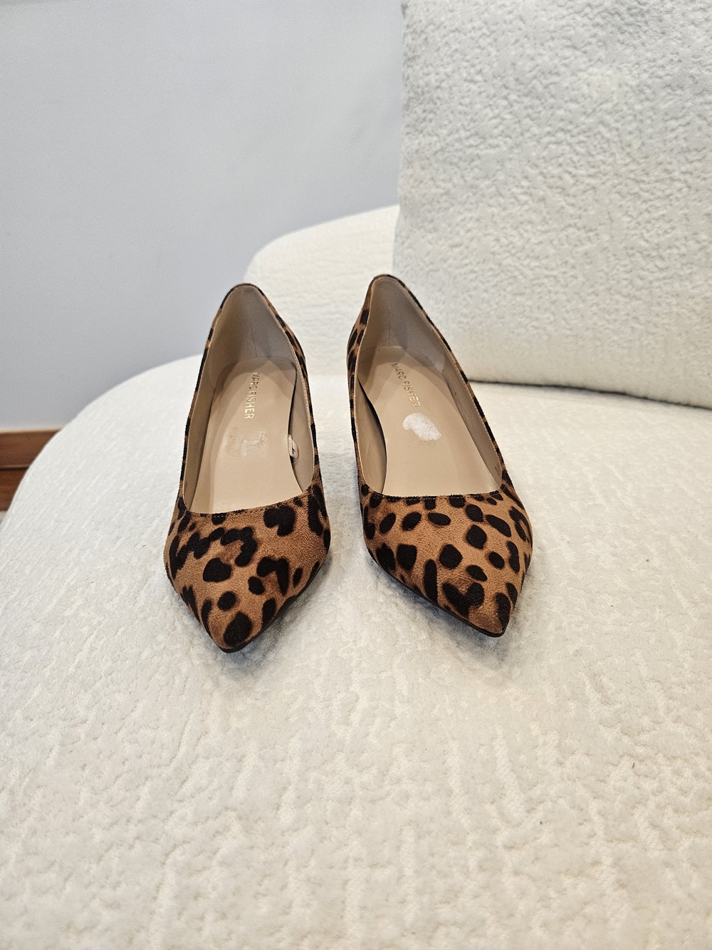Marc Fisher Leopard-Print Pointed Toe Pumps - Brown/Black - Picture 4 of 8